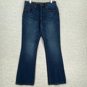 OP Ocean Pacific Jeans Mens 29 X 30 Dark Blue Denim Bootcut Cotton Casual